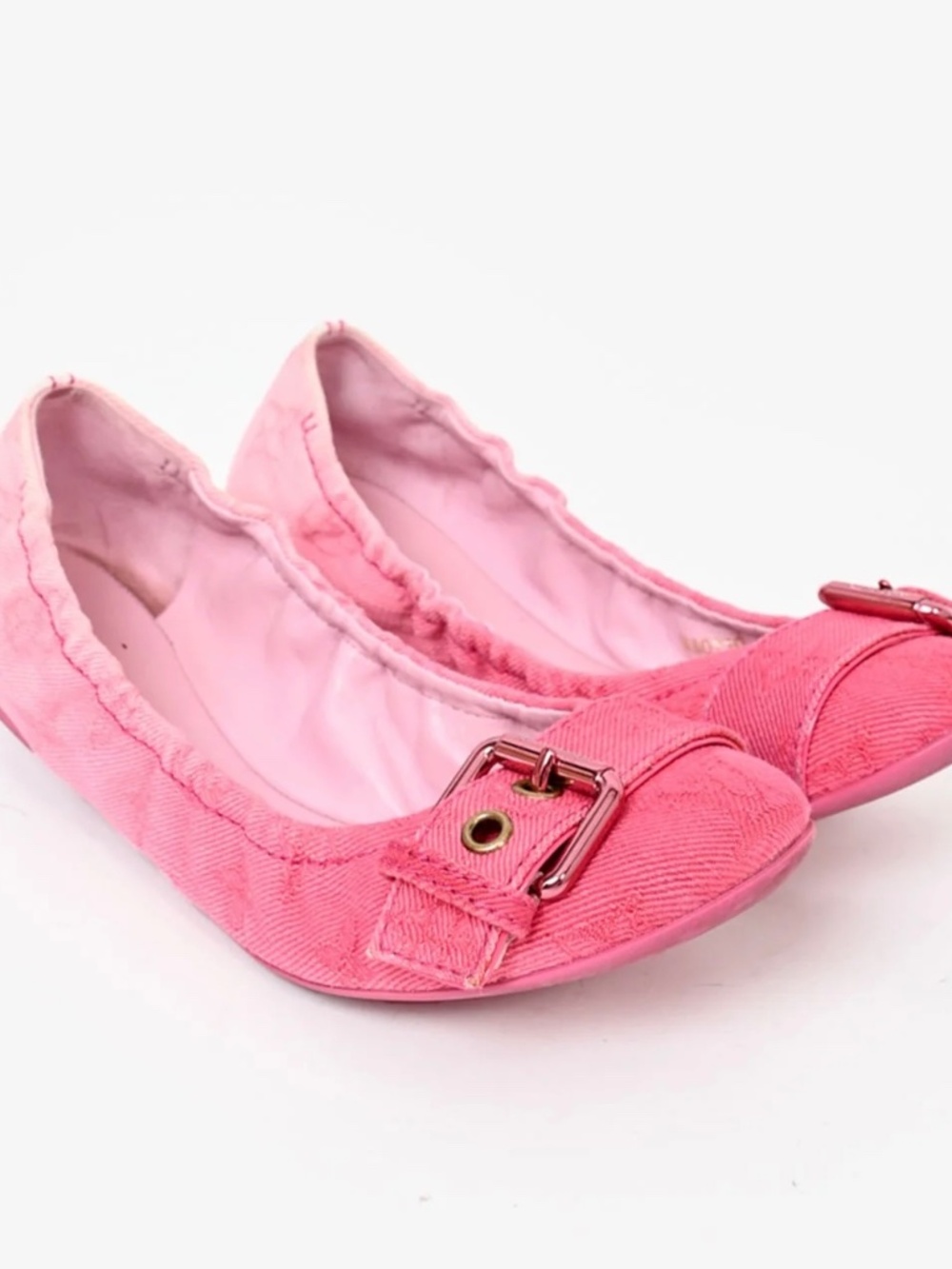 Louis Vuitton Pink Denim Sunshine Flat Shoes Size 36/US6